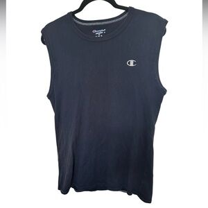 Champion Men’s Lightweight Muscle Cutoff Sleeve T-Shirt - Navy